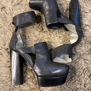 CNC Costume National Black Platform Shoes